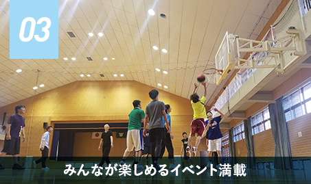 写真：バスケットボールをしているところ